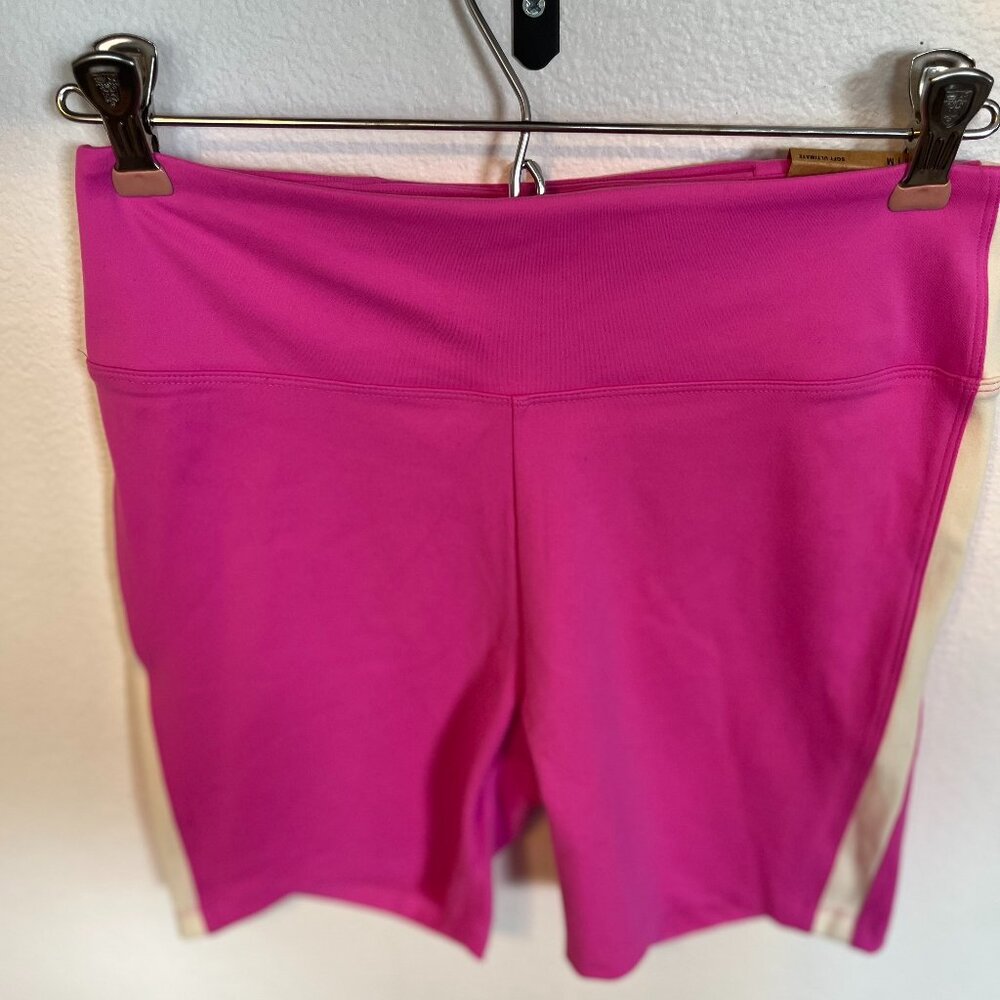 Hot Pink Bike Shorts – NWT, 6" High-Waist